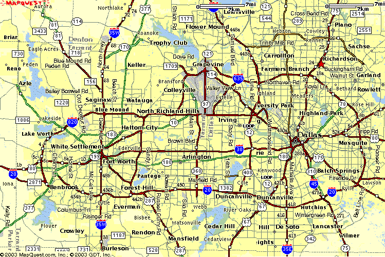 ScanTech Service Area Dallas Fort Worth DFW Map
